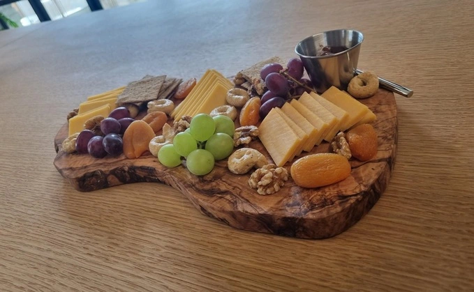 A platter of Better Dairy's lab-grown cheeses